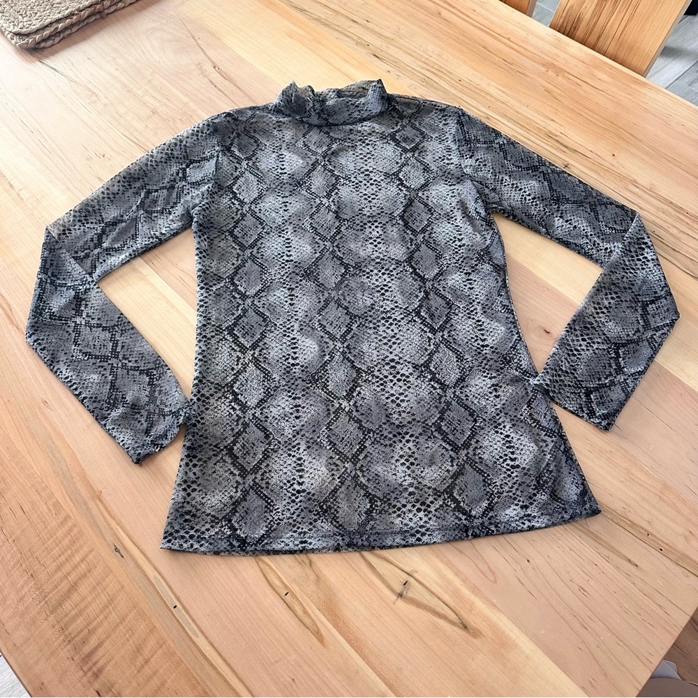 New snake print mesh top M